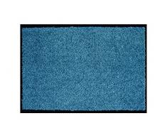 ASTRA hochwertiger Schmutzfangmatte – waschbarer Fußabstreifer – robust – langlebige Fußabtreter – für den Indoorbereich – blau – 60 x 180 cm