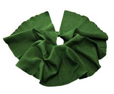 LA Linen Runder Sackleinen-Rock für Weihnachtsbaum, 152,4 cm, Hunter Green