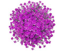 GREENRAIN 6 Bündel künstliche Blumen Lotusblüten für den Außenbereich, UV-beständig, kein Verblassen aus Kunst-Kunststoff, für Garten, Veranda, Fenster, Box Dekoration 13 * 6.5 Orchidee