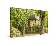 Premium Textil-Leinwand 90 x 60 cm Quer-Format Zauberhaft historischer Küchengarten Pavillon auf dem Lindener Berg | Wandbild, HD-Bild auf Keilrahmen, Fertigbild auf hochwertigem Vlies, Leinwanddruck von Michael Speer
