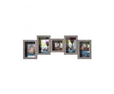 walther design SN555D Rustic Galerierahmen, 4X 10x15 + 1X 10x10 cm, grau