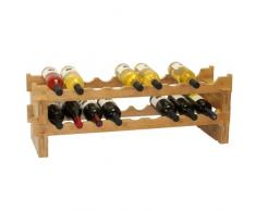 StarTec Oceanstar 18-Bottle stapelbar Weinregal Bambus