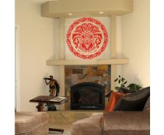 INDIGOS 4052166046787 Wandtattoo w277 Ornament, Orient Wandaufkleber 120 x 119 cm, rot