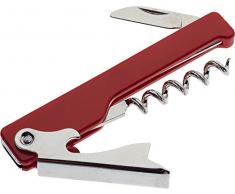 Iris 2344 – Kellner Korkenzieher C/Taschenmesser, Edelstahl, 8 x 19.7 x 5 cm, Rot