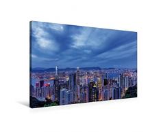 Premium Textil-Leinwand 90 x 60 cm Quer-Format Hong Kong - China | Wandbild, HD-Bild auf Keilrahmen, Fertigbild auf hochwertigem Vlies, Leinwanddruck von Thomas Klinder