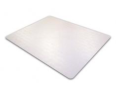 Floortex Bodenschutzmatte | Bürostuhlunterlage anti-mikrobielle advantagemat | 115 x 134 cm | aus phthalatfreiem & anti-mikrobiellem Vinyl | matt-transparent | rechteckig | TÜV zertifiziert | für standardflorige Teppichböden