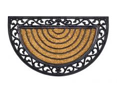 HMT 369077 Impala Brush Halbmond Fußmatte Kokosfaser, Farbe Sand, 45 x 75 cm