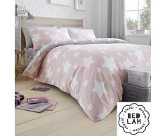Bedlam Stars-Bettwäsche-Set, gebürstete Baumwolle, Blau, Einzelbett, Rose, Duvet Cover Set: Junior