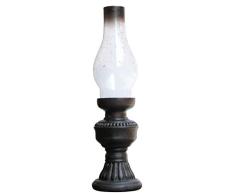 Rmdusk Vintage Kerzenständer Teelichthalter Retro Kerosin Lampe Figur Modell Nostalgie Harz Home Decor Ornament Antik 12.4 H braun