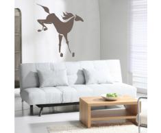 INDIGOS 4052166105651 Wandtattoo W528 Pferd, Pony Wandaufkleber 80 x 70 cm, braun