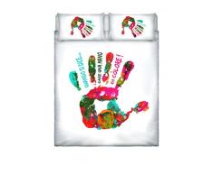 Italian Bed Linen Bettwäsche Manu Malerei 744 weiß/Mehrfarbig 150 x 200 cm Weiß/bunt