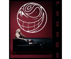 INDIGOS 4052166008563 Wandtattoo w103 Fratze, Grinsen, Fantasy Wandaufkleber 120 x 120 cm, grün