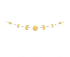 FTLL Wanddekoration, Mondphase, goldfarbenes Metall, Chic, Boho-Stil, Wanddekoration, Dekoration für Schlafzimmer, Zuhause, Kinderzimmer, Wohnzimmer, Schule, Wohnheim