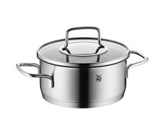 WMF Merano Kochtopf 24cm, Glasdeckel, Bratentopf 4,8l, Cromargan Edelstahl poliert, Topf Induktion, unbeschichtet