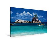 Premium Textil-Leinwand 90 x 60 cm Quer-Format Seychellen - Der Garten Eden im Indischen Ozean | Wandbild, HD-Bild auf Keilrahmen, Fertigbild auf hochwertigem Vlies, Leinwanddruck von Thomas Amler