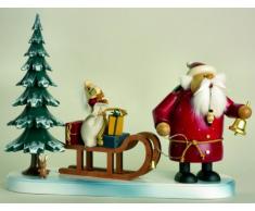 KWO Olbernhau 21624 Räuchermännchen Es kommt der Weihnachtsmann, 25 cm
