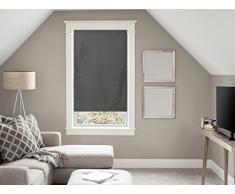 Soleil docre Scheibengardine Baumwolle 60x90 cm Panama anthrazit