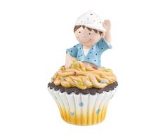 Mopec y477.3 Pastell-Kuchen Figur Dekofigur Spardose Cupcake Kind, 16,5 cm