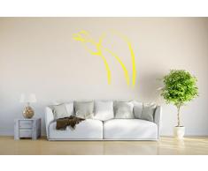 INDIGOS 4051095833048 Wandtattoo / Wandsticker - d275 sÃ¼Ães Kamel Afrika WÃ¼ste Lama Tribal, Vinyl, gelb, 120 x 112 x 1 cm