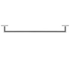 Duravit 0099591000 Badetuchhalter Karree 600 mm, Chrom