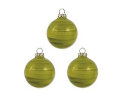 Thüringer Glas Design Christbaumschmuck, Mystikgrün, 8cm