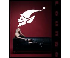 INDIGOS 4052166004886 Wandtattoo w093 Kobold, Kopf, Fantasy Wandaufkleber, 96 x 72 cm, gold