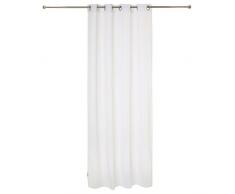 Homemaison Vorhang, feine Streifen, Polyester, WeiÃ, 240 x 140 cm