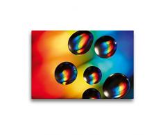 Premium Textil-Leinwand 45 x 30 cm Quer-Format Farbrausch mit Öl und Wasser 08 | Wandbild, HD-Bild auf Keilrahmen, Fertigbild auf hochwertigem Vlies, Leinwanddruck von Veronika Rix