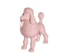 Nayothecorgi Keramikfigur Hund stehend Pudel Glänzendes Pink
