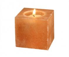 HIMALAYA SALT DREAMS - Salzkristall Teelichthalter Kubus
