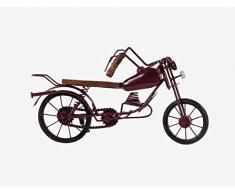 Deco 79 Vintage Eisen Mango Holz Motorrad Modell Skulptur, schwarz/braun, 10,2 cm D x 38,1 cm W x 20,3 cm H