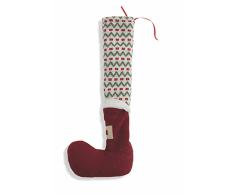 Villa d Este Home Tivoli Xmas Set Socken Stuhl, Baumwolle, Rot, 15 x 6 x 40 cm