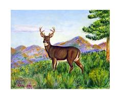 Betsy Drake Deer in Gebirge Wand-Außenleuchte hängend, 61 x 76,2 cm