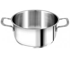 H&H Elodie Kasserolle cmit Induktionsboden, 2 Griffe, Edelstahl, 26 cm