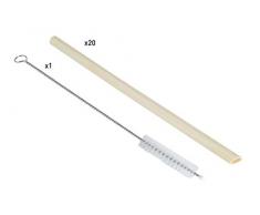 Cosy & Trendy 7910987 Trinkhalme Eco + 1 Bürste Bambus, 0,8 x 20 cm