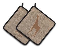 Carolines Treasures BB1001-BL-BN-PTHD Topflappen, Giraffenmotiv, 7,5HX7,5W, mehrfarbig