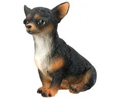 Chihuahua Puppy/Hund (schwarz) – Collectible Figur Statue Skulptur