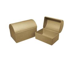 Rayher 71752000 PappmachÃ© Box: Truhe FSC Recycled 100%, 18x12x12,5cm