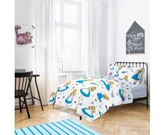 Disney Bettwäsche-Set für Einzelbett, Baumwolle, Weiß