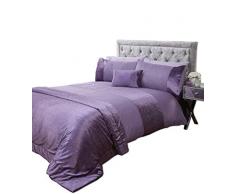 Roomee Bedroom Qualiy Weiche Bettwäsche Einzel-Kissenbezüge Bettbezug 3-teilig, violett, Doppelbett