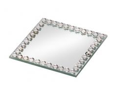 Biedermann & Sons Perlen Spiegel, quadratisch, Teller vorgeladen, klein