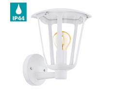 EGLO Außen-Wandlampe Monreale, 1 flammige Außenleuchte, Wandleuchte aus Aluguss und Kunststoff, Fassung: E27, IP44, Farbe: weiß