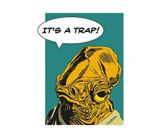 Komar Wandbild Star Wars Classic Comic Quote Ackbar | Kinderzimmer, Jugendzimmer, Dekoration, Kunstdruck | ohne Rahmen | WB112-30x40 | Größe: 30 x 40 cm (Breite x Höhe)