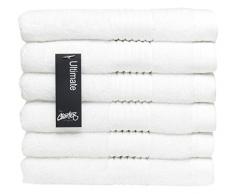 Chortex Zero Twist Waschlappen aus Baumwolle, 6er-Pack Hand Towel - Pack of 6 weiß