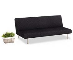 Bartali Sofabezug Clic-clac Elastisch Aitana, 50% Polyester, 45% Baumwolle, 5% Elastan, Schwarz, Standard