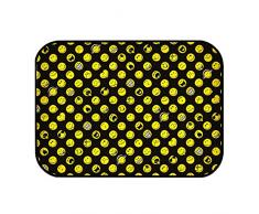 zak! Tablett Smiley 28x20cm in schwarz/gelb, Melamin, 28 x 20 x 1 cm