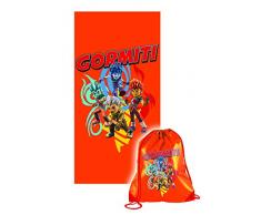 Gormiti Strandtuch, hellblau, 70 x 140 cm