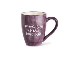 Mom Life Best Tief groß 20 Oz Kaffee Becher Tee Tasse, Keramik, Violett, 20 Unze