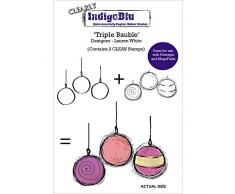 IndigoBlu selbst montiert Stempel 12,7 x 10,2 cm -Triple Christbaumkugel