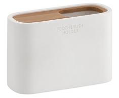 Gedy Ninfea Zahnputzbecher, Kunstharz, Weiß, 5,6 x 12,8 x 8,5